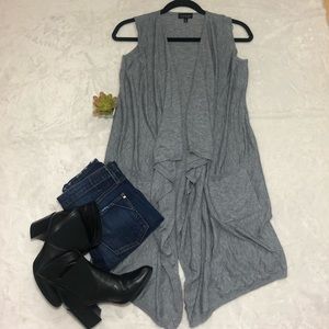 Topshop light gray maxi duster